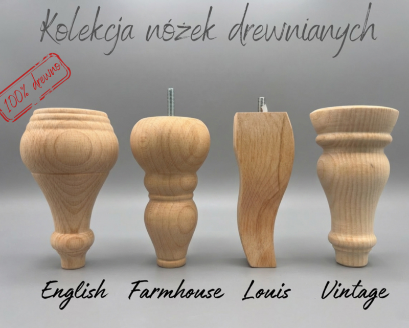 Kolekcja nóżek drewnianych 